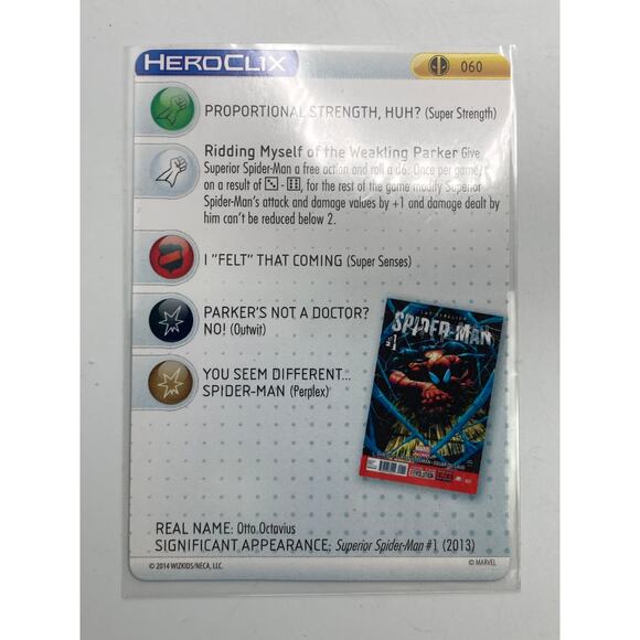 Marvel Heroclix SUPERIOR SPIDER-MAN #60 Deadpool 2014 Set - Chase w/ Card - Picture 10 of 10